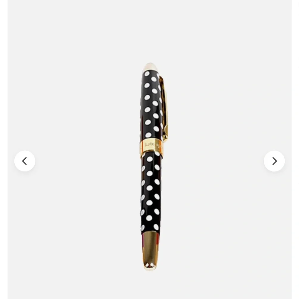♠️ kate spade ♠️ To-Do list Ball point pen Black White polka dot NIB